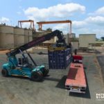 Reachstacker on a gold mine in Ghana.