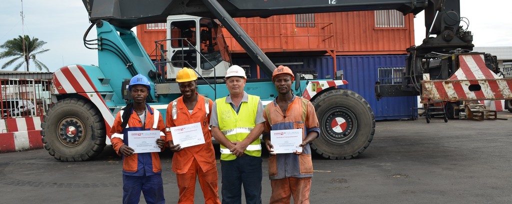 Enhancing crane service through training at Douala International Terminal.