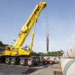 Nos ingénieurs assurent la maintenance de l’énorme GMK 7450.