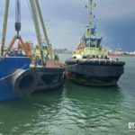 Installation of two Trelleborg SCN1800 fenders, at GPHA.