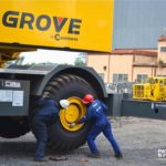 Paterson Simons engineers commissioning a Grove GMK at AGA Obuasi Gold Mine