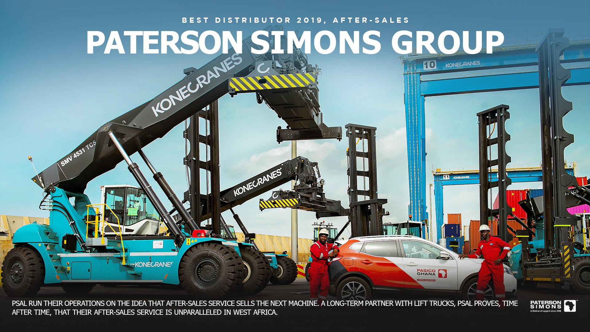 PATERSON SIMONS WINS AWARD FOR BEST AFTERMARKET DEALER FROM KONECRANES LIFTTRUCKS!