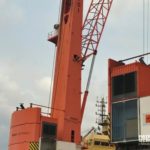 Terex Gottwald Mobile Harbour Crane in Matadi Gateway Terminal.