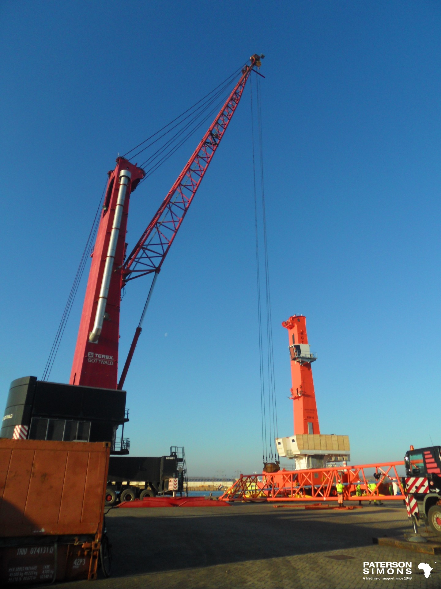11627,11627,Gottwald Mobile Harbour Crane (MHC) ordered by ICTSI for their operations at Matadi Gateway Terminal.,SAM_9074-with-filter-and-logo-jpg.jpg,390256,https://www.patersonsimons.com/wp-content/uploads/2021/10/SAM_9074-with-filter-and-logo-jpg.jpg,https://www.patersonsimons.com/products/gmhc/gottwald-mobile-harbour-cranes/sam_9074-with-filter-and-logo-jpg/,Gottwald Mobile Harbour Crane (MHC) ordered by ICTSI for their operations at Matadi Gateway Terminal.,7,,Gottwald Mobile Harbour Crane (MHC) ordered by ICTSI for their operations at Matadi Gateway Terminal.,sam_9074-with-filter-and-logo-jpg,inherit,6373,2023-08-30 10:03:07,2023-08-30 14:12:33,0,image/jpeg,image,jpeg,https://www.patersonsimons.com/wp-includes/images/media/default.png,1440,1920