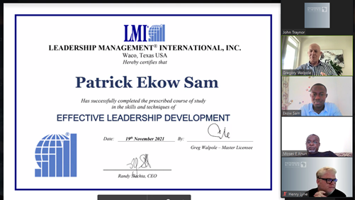 LMI & PASICO GHANA CELEBRATE NEW CONTRACTS MANAGER PATRICK SAM IN VIRUTAL GRADUATION CEREMONY!