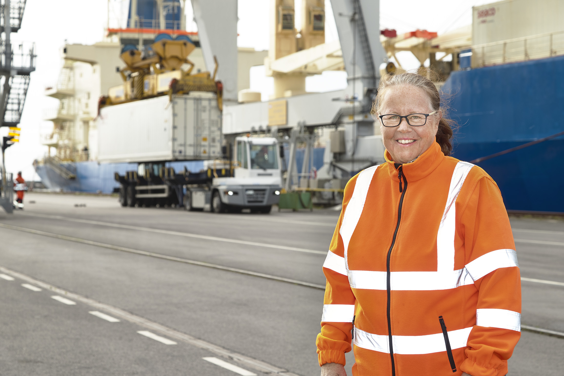 Technical Manager Christina Argelius from the Port of Helsingborg.