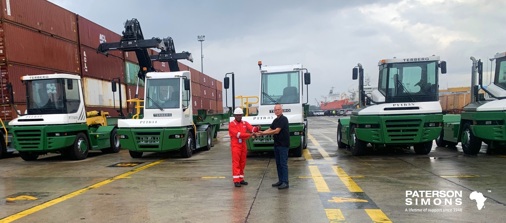 7 TRACTEURS TERBERG MIS EN SERVICE AU PORTS & TERMINAL MULTISERVICES LTD – TINCAN ISLAND, LAGOS, NIGERIA (PTML GRIMALDI)