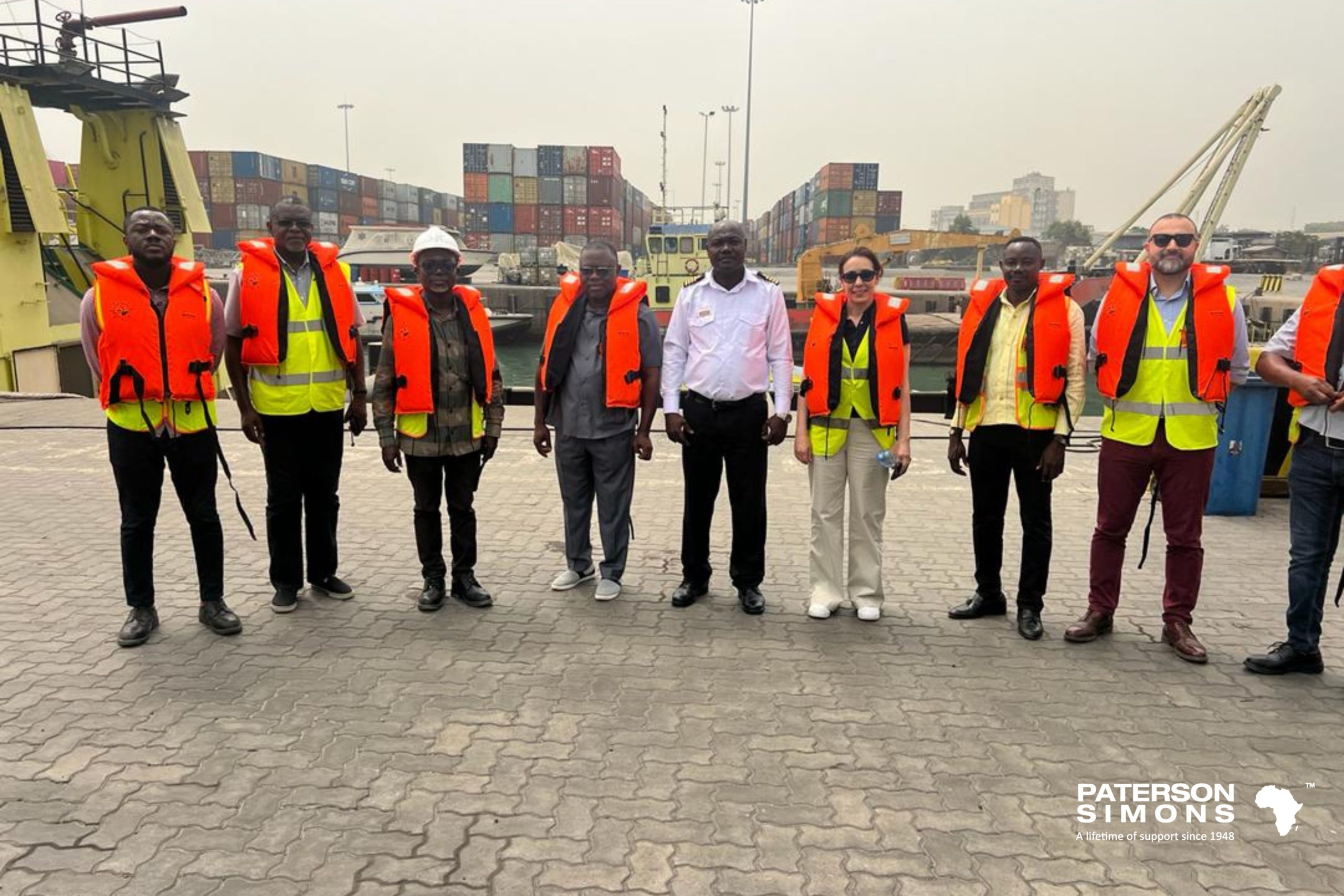 PATERSON SIMONS & TRELLEBORG RECENTLY CONDUCTED A JOINT VISIT TO MERIDIAN PORT SERVICES AND GHANA PORTS & HARBOURS AUTHORITY
