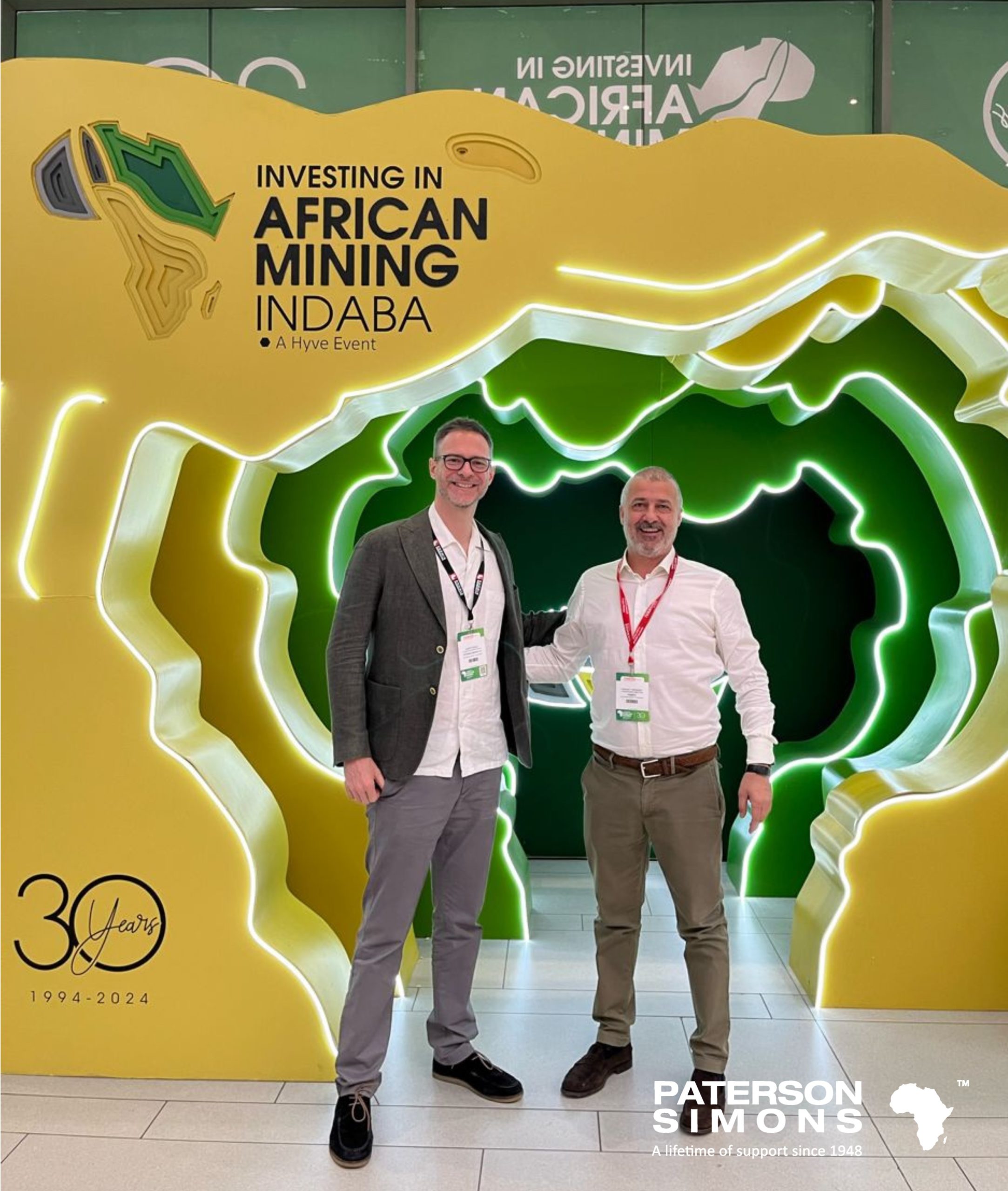 PATERSON SIMONS ATTENDS THE INVESTING IN AFRICAN MINING INDABA 2024