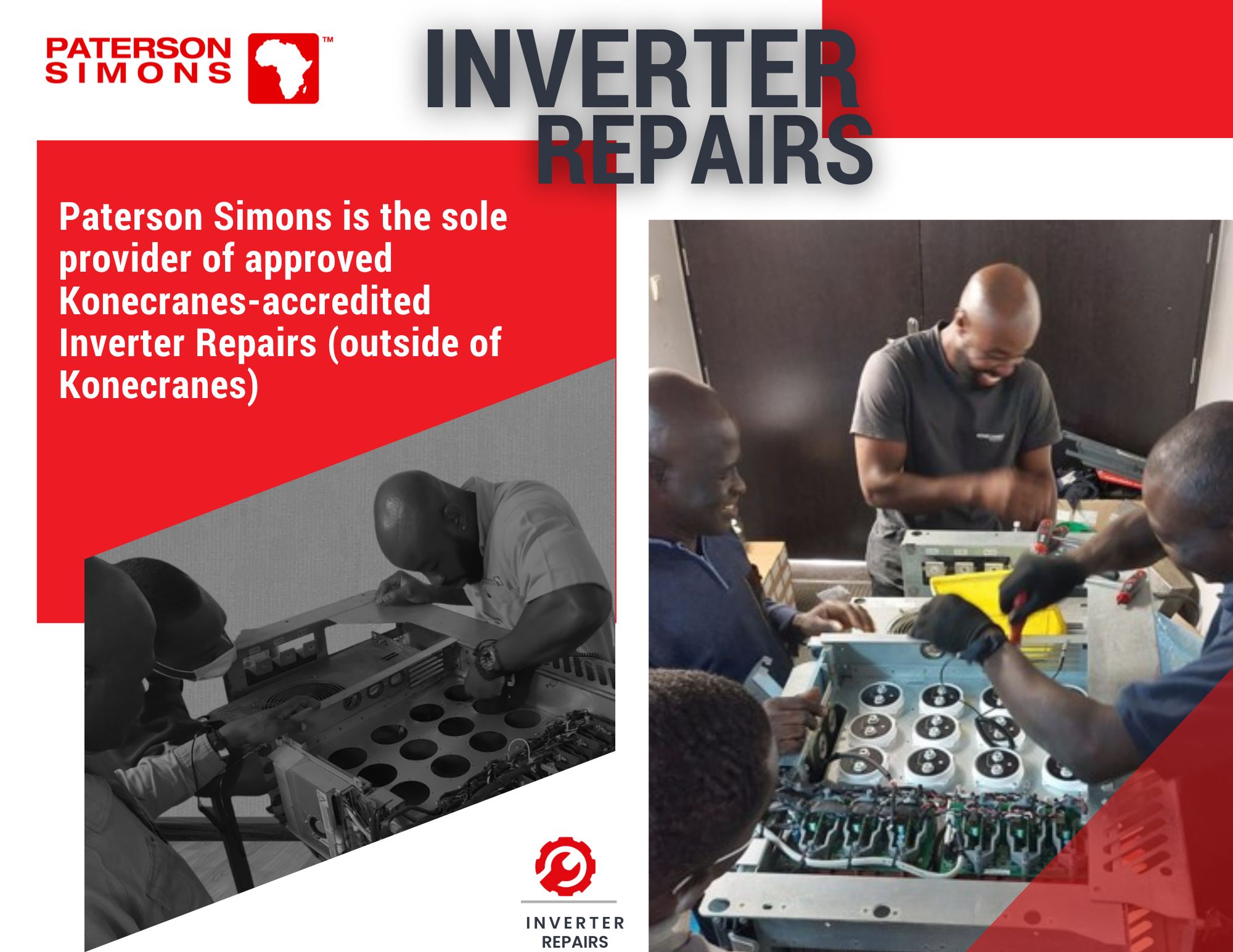 WE OFFER APPROVED KONECRANES-ACCREDITED INVERTER REPAIRS