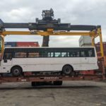 Stinis Overheight Frame used on a 40' flat rack