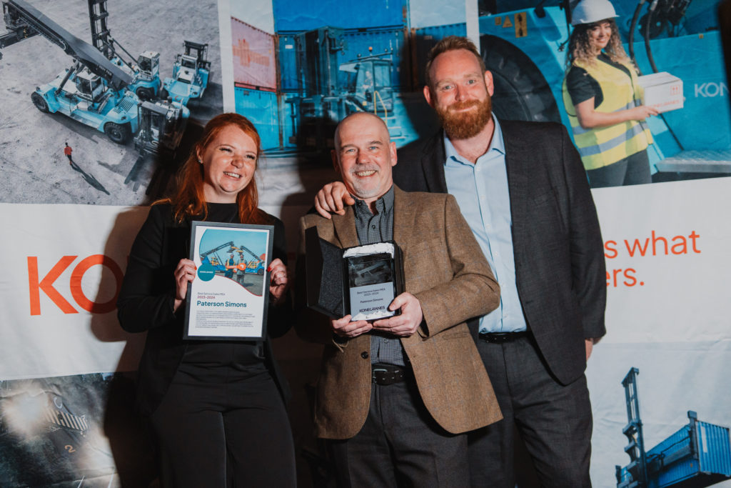 From left to right: Schebonn De Wet - Plant Sales Administrator, Paterson Simons, Ashley Cooper - Group Parts Manager, Paterson Simons, and James Savoy - Group Technical Director - Paterson Simons