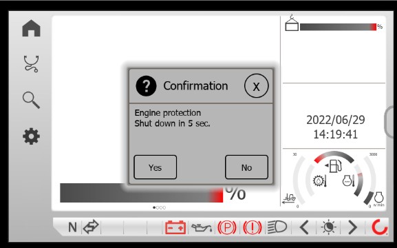 ENGINE SHUTDOWN FUNCTION ON KONECRANES GENERATION C MACHINES CUTS EMISSIONS, LOWERS COSTS, AND PREVENTS DAMAGE