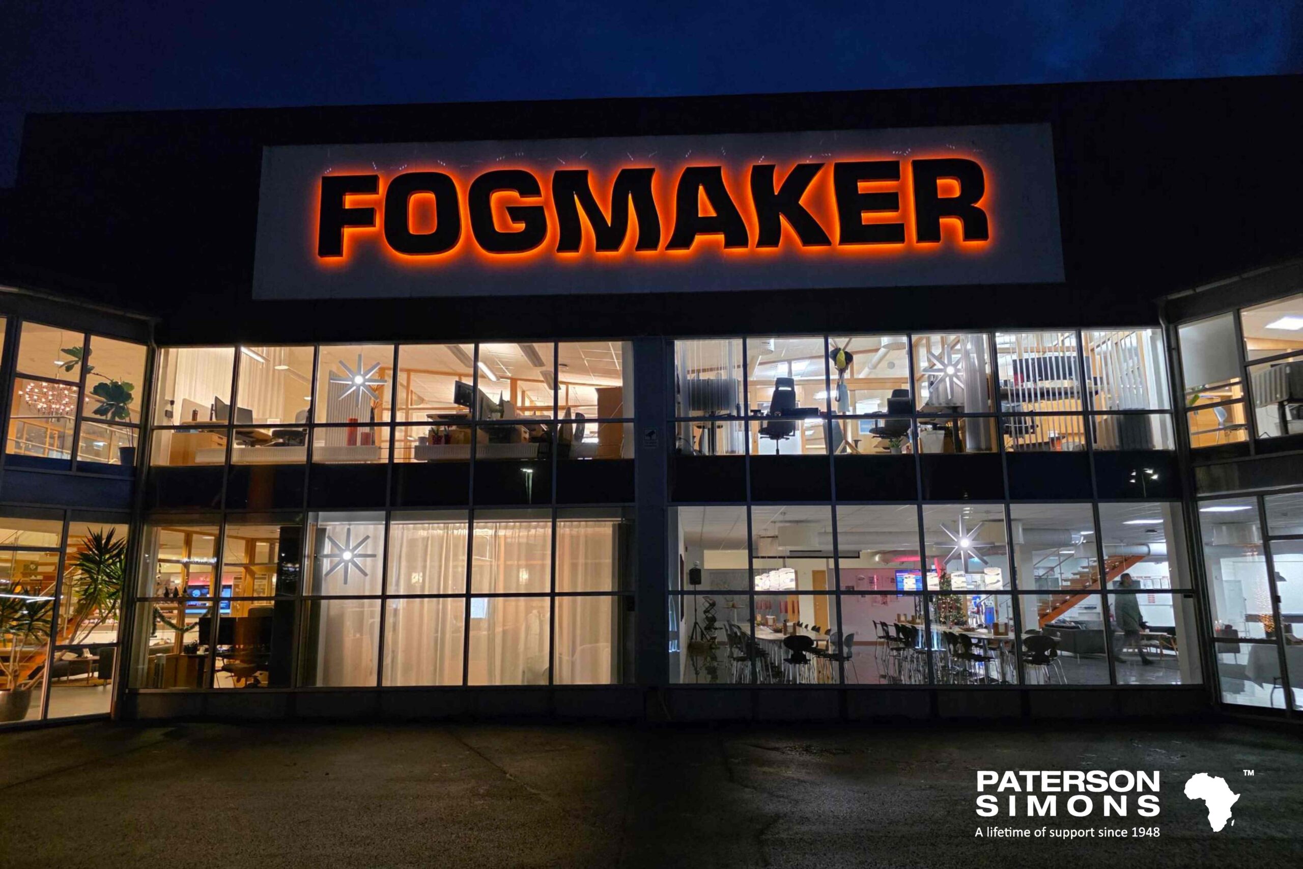 PATERSON SIMONS TEAM COMPLETES ADVANCED FOGMAKER CERTIFICATION IN SWEDEN
