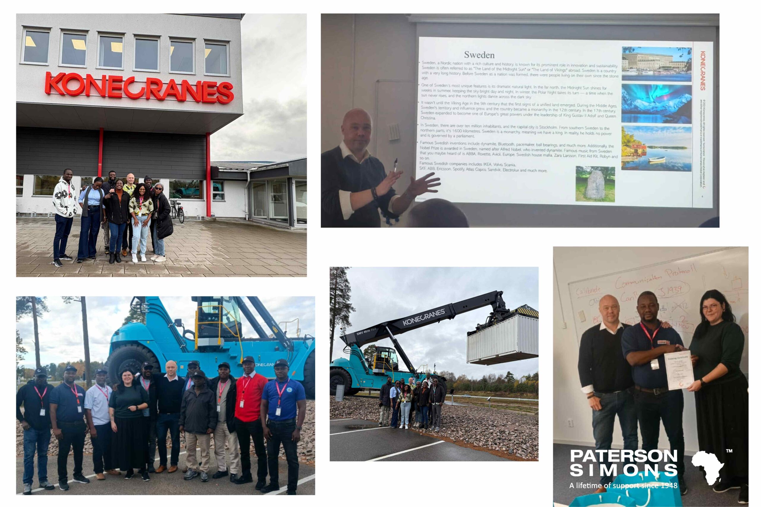 PATERSON SIMONS CONDUCTS KONECRANES LIFTTRUCKS TECHNICAL TRAINING FOR GHANA PORTS & HARBOURS AUTHORITY IN SWEDEN