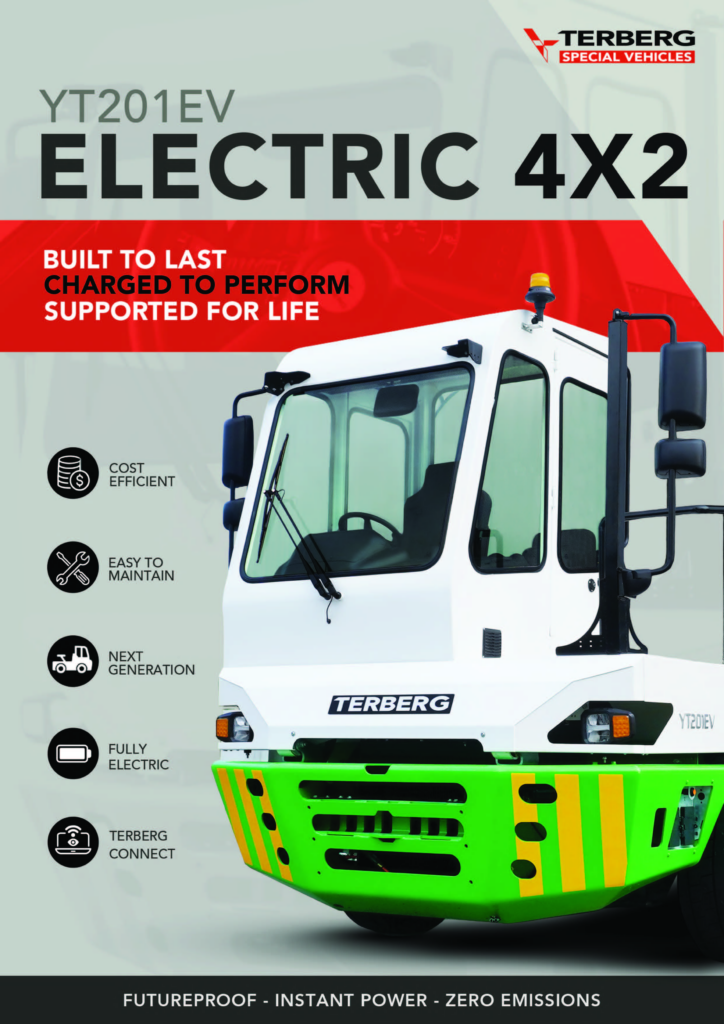 TERBERG INTRODUCES THE NEW YT201EV ELECTRIC 4×2 TERMINAL TRACTOR – DESIGNED FOR HIGH PERFORMANCE, RELIABILITY AND EFFICIENCY!